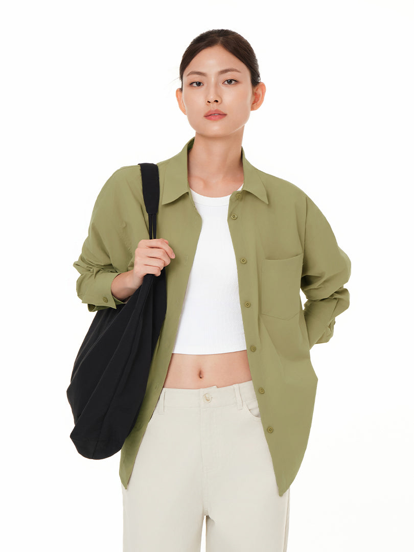 Comfort Fresh Oversized Long Sleeve Shirt