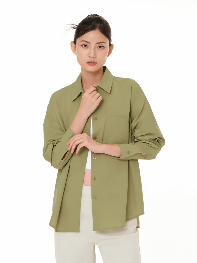 Comfort Fresh Oversized Long Sleeve Shirt
