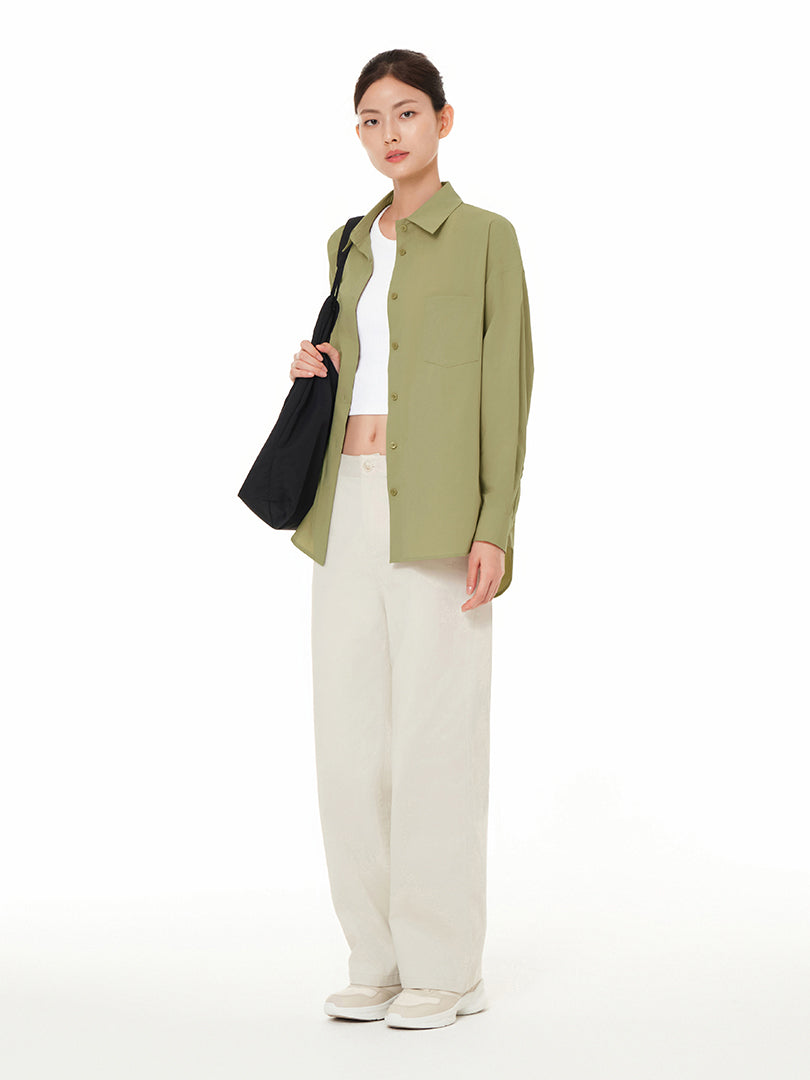 Comfort Fresh Oversized Long Sleeve Shirt