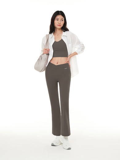 Airywin Pinstripe Flare Leggings (Long)