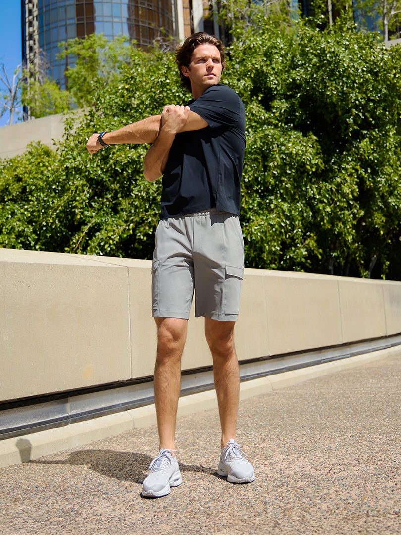 [SET] Men's Airy Fit Short Sleeve & Cargo Shorts