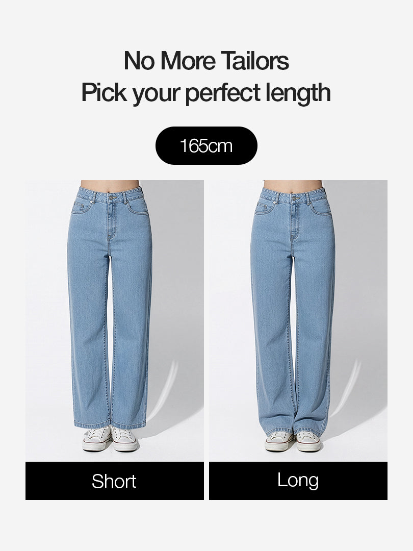 Ice airdenim Semi-Wide Jeans