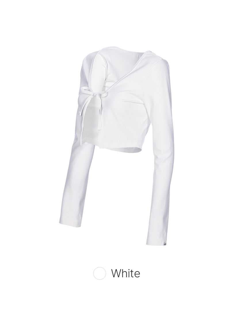 Airywin Tie Front Long Sleeve