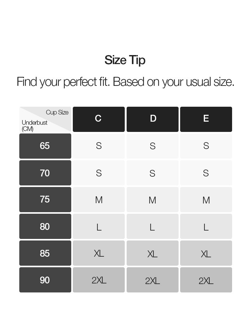 [2 SET] All-Day Fit C–D Cup Bra (Hook & No-hook)