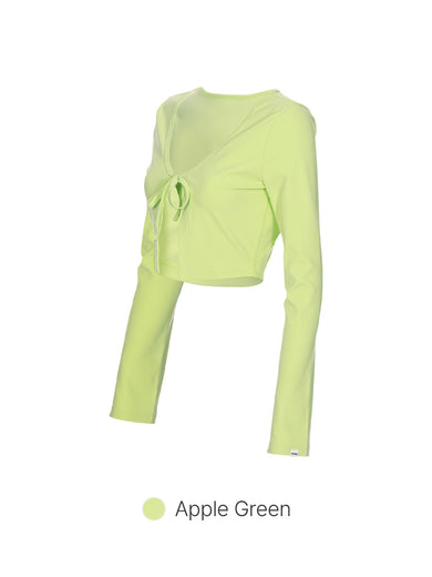 Airywin Tie Front Long Sleeve