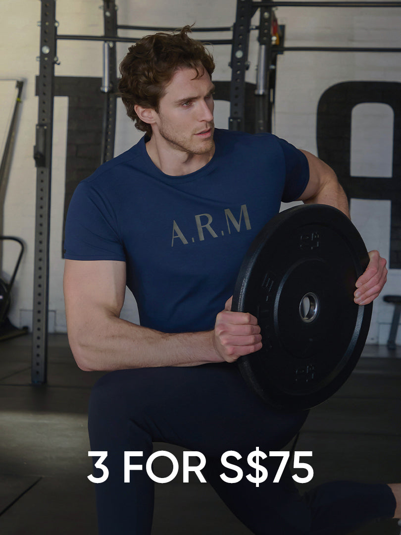 [3 FOR S$75] Men's Airy Fit A.R.M Athletic Fit Short Sleeve