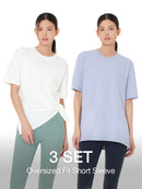 [3 SET] Airy Fit Oversized Fit Short Sleeve