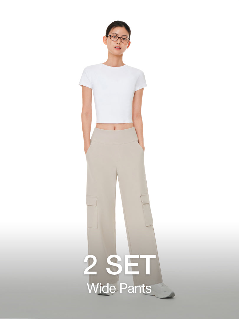 [2 SET] airywin Cargo Wide Pants