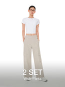 [2 SET] airywin Cargo Wide Pants