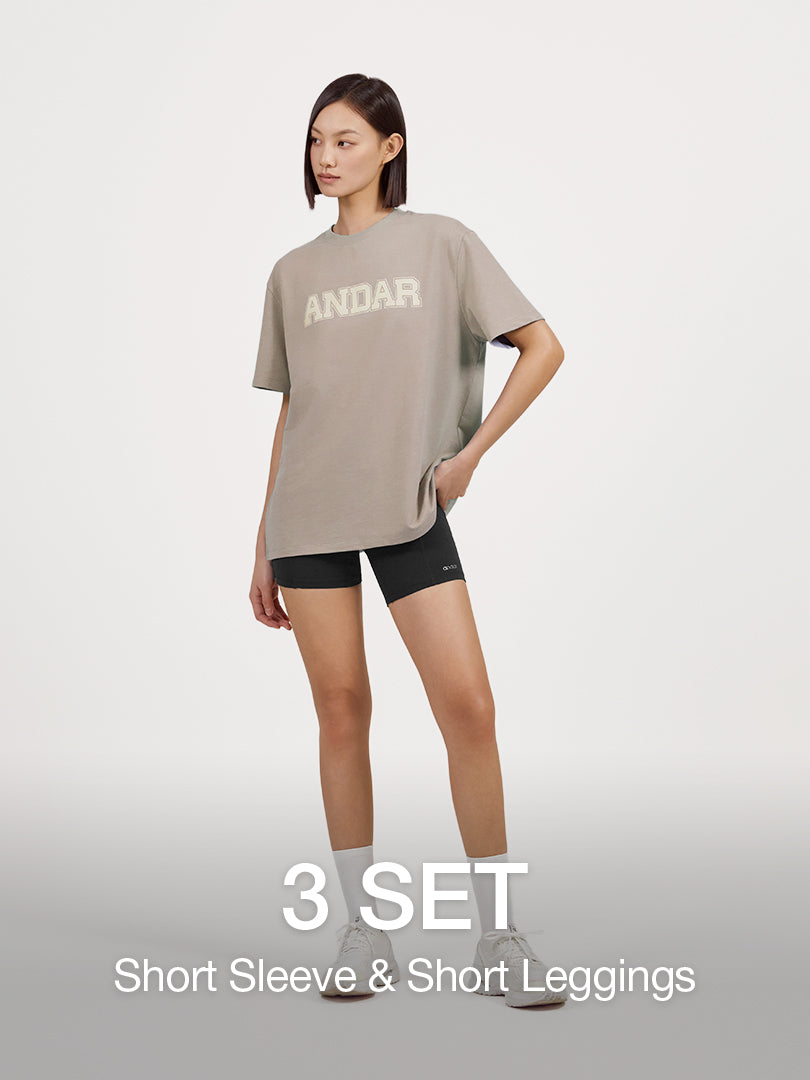 [3 SET] 2 Mellowtouch Short Sleeves & 1 Airywin Short Leggings