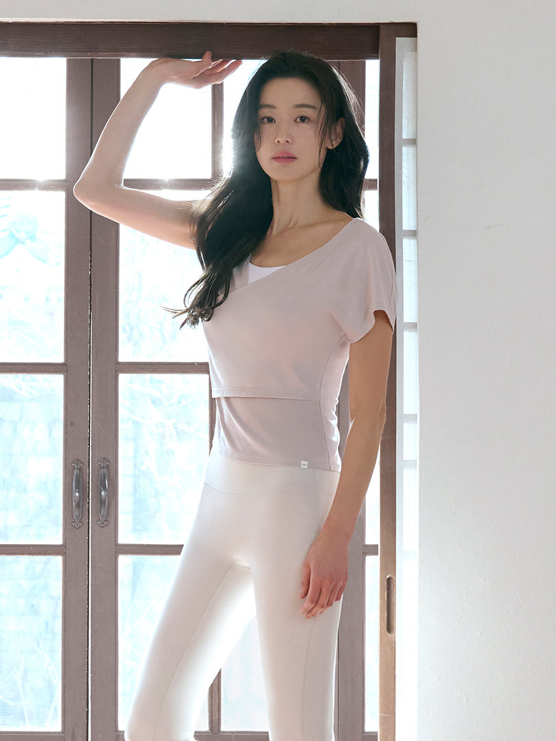 soft modal Wrap Style Short Sleeve