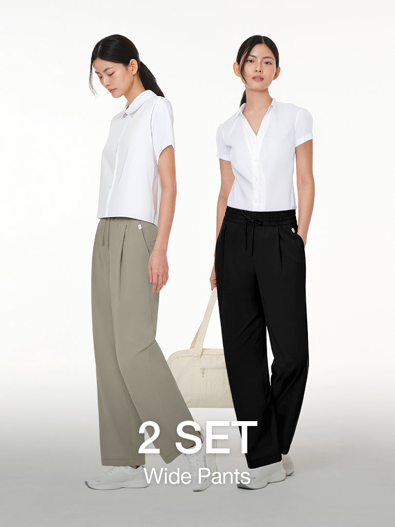 [2 SET] Freshmove Wide Pants