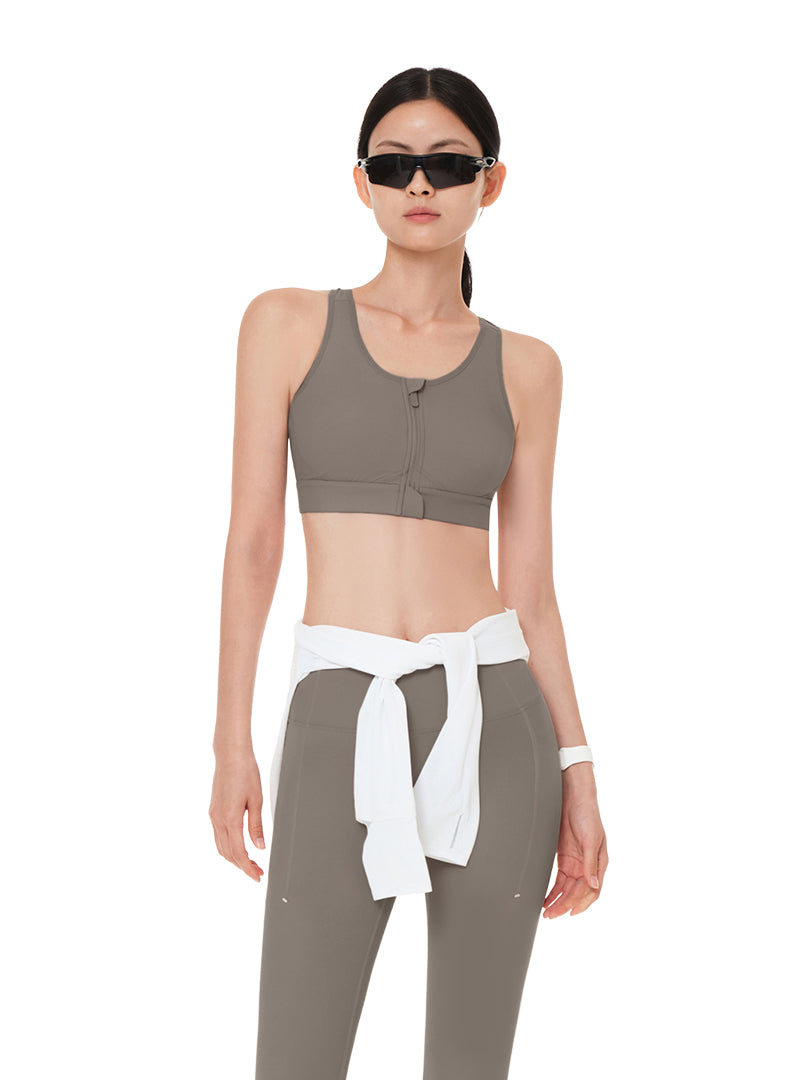 Running Front-Zip Bra