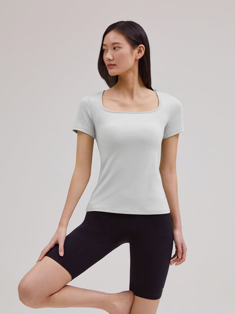 Airtouch Square Neck Short Sleeve (Solid)