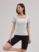 Airtouch Square Neck Short Sleeve (Solid)