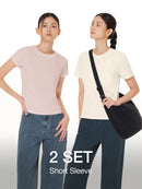 [2 SET] Airy Fit Slim Fit Short Sleeve