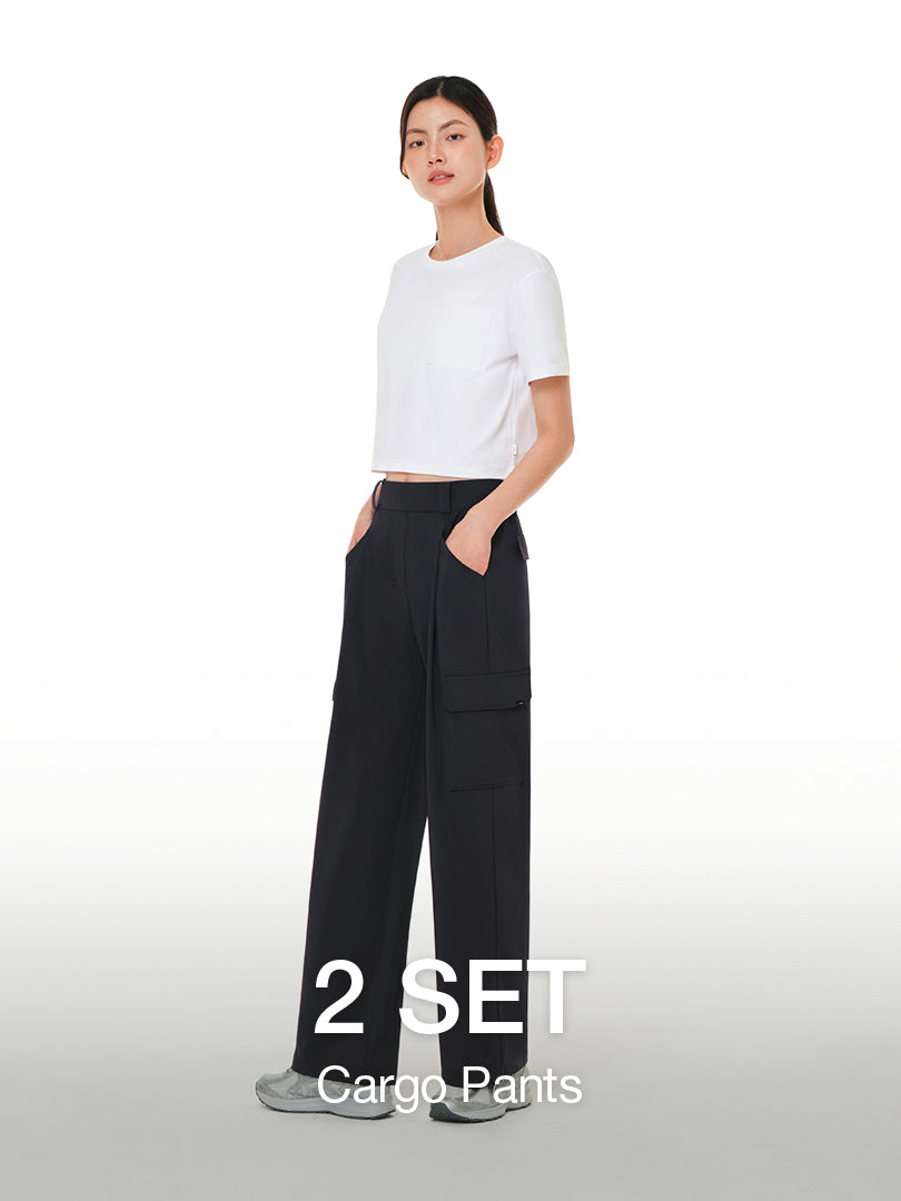 [2 SET] drycloud 2 Way Cargo Pants (Long / Short)