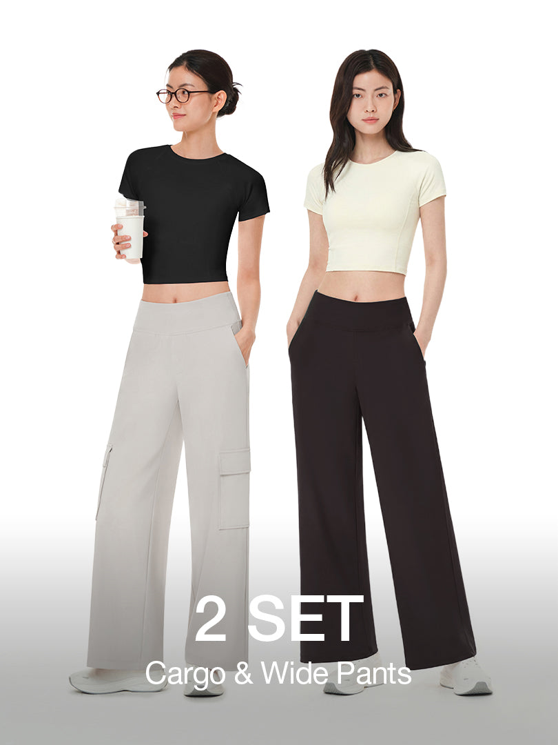 [2 SET] airywin Cargo Wide Pants & airywin Wide Pants