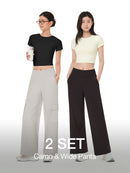 [2 SET] airywin Cargo Wide Pants & airywin Wide Pants