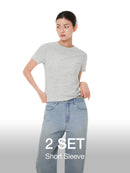 [2 SET] Authentic Standard Fit Short Sleeve