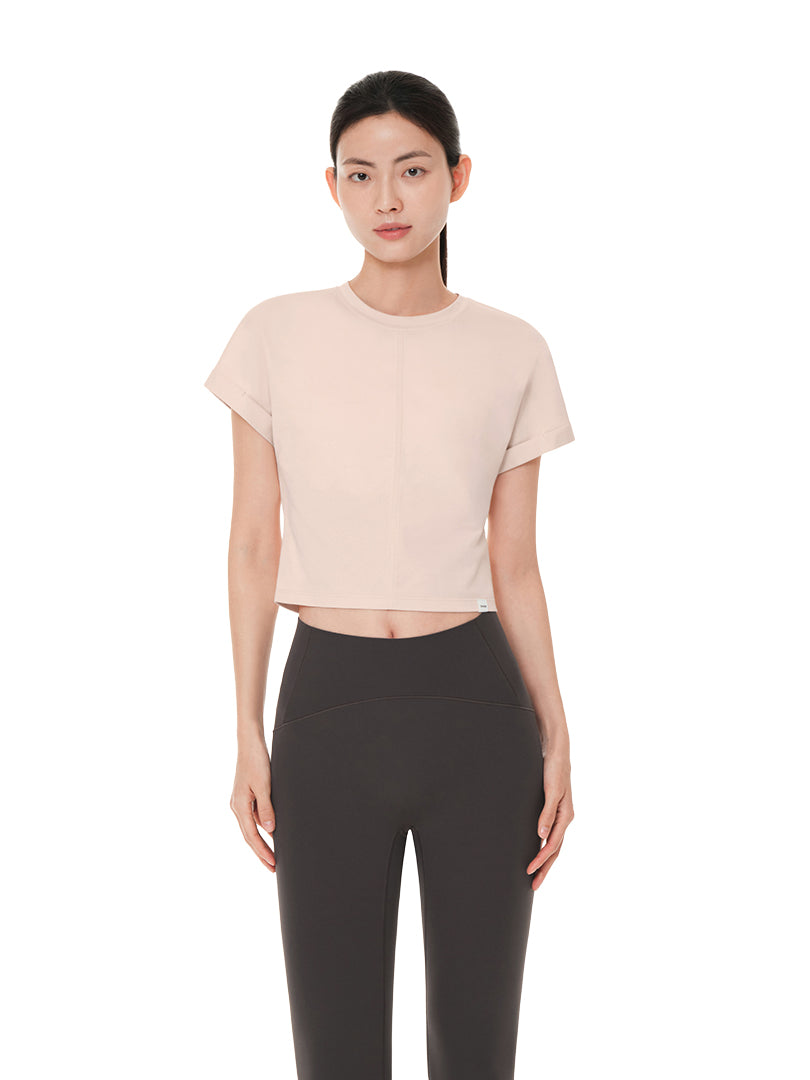 Cotton Roll-Up Short Sleeve Cover-Up