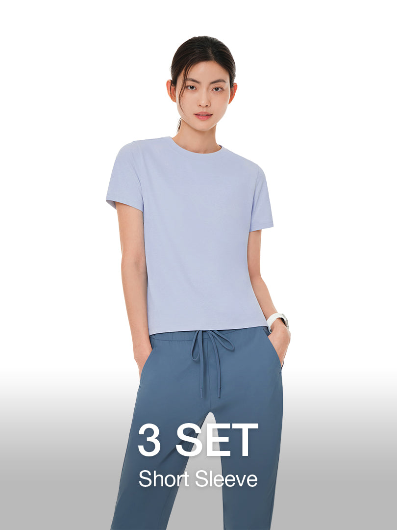 [3 SET] airyfit Standard Fit Short Sleeve