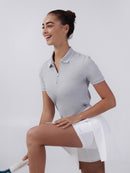 Airy Fit Half-Zip Short Sleeve Polo Shirt