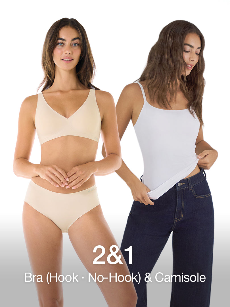 [2&1] All-Day Fit Bra (Hook & No-hook) & Camisole
