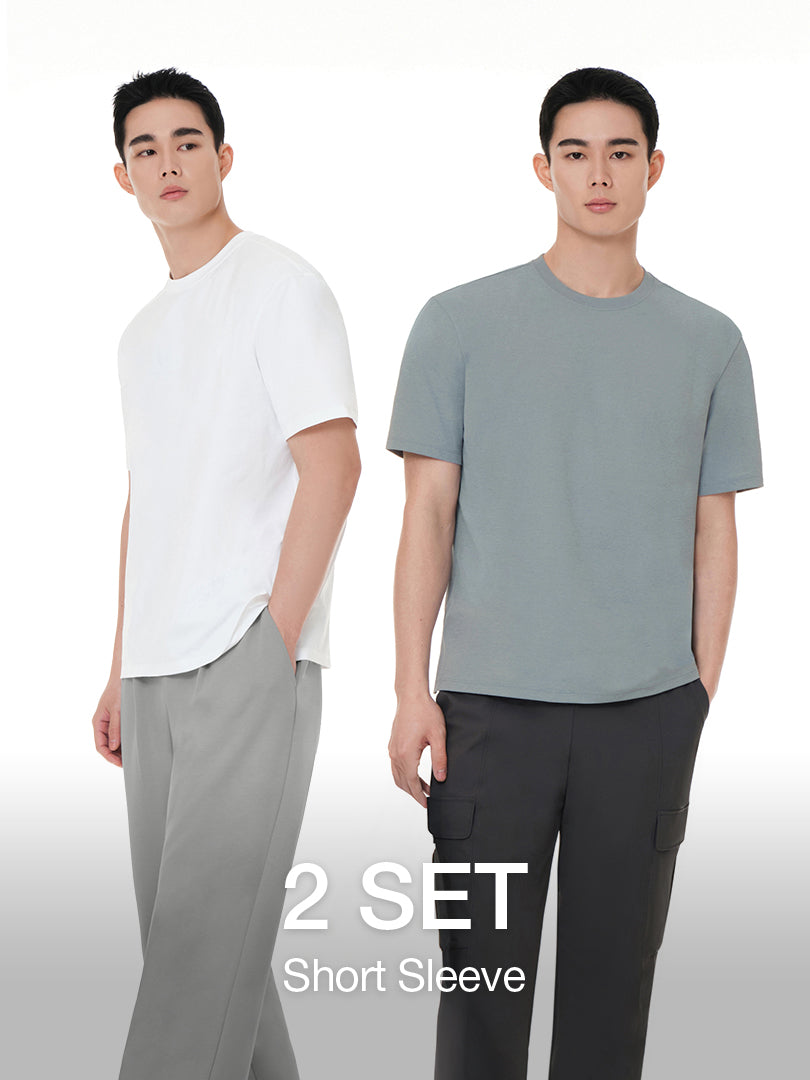 [2 SET] Men's Airy Fit Short Sleeve