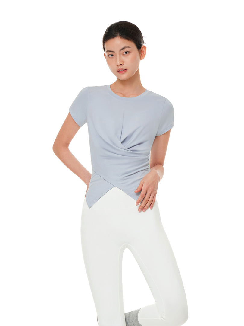 soft modal Cross Wrap Short Sleeve