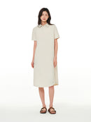 woven Breeze Polo Neck Maxi Dress