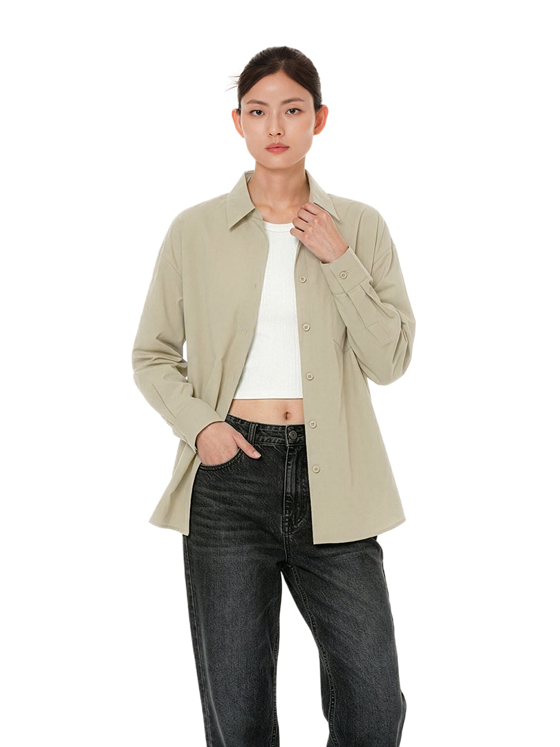 Comfort Fresh Oversized Long Sleeve Shirt