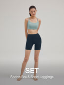 [SET] Softension Cross Back Bra & short leggings