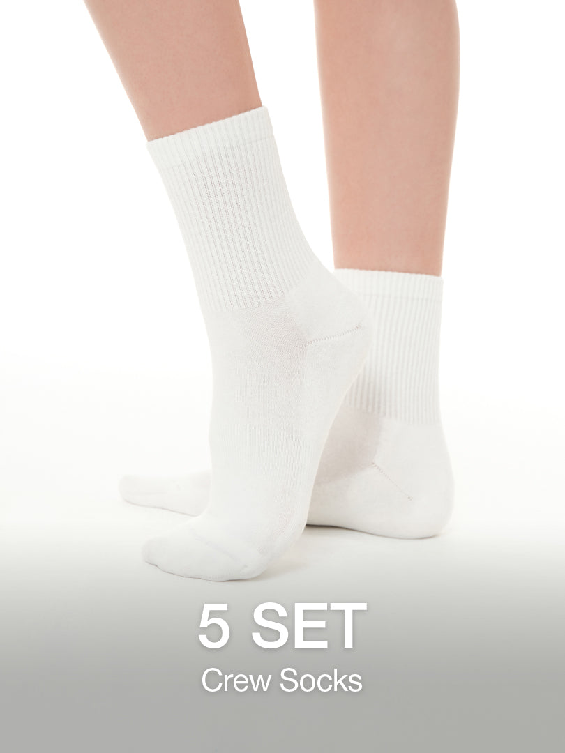 Aircomfy Crew Socks 5set