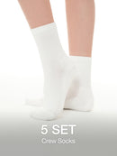 Aircomfy Crew Socks 5set