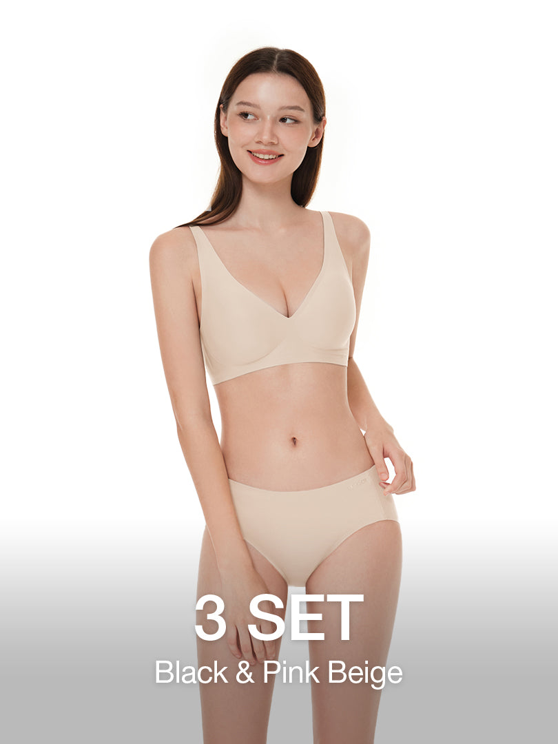 Everyday shade | [3 SET] All-Day Fit Bra (Built-In Pads)