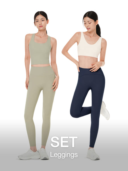 [2SET] airywin Signature Ankle Length Leggings & airexpert Leggings