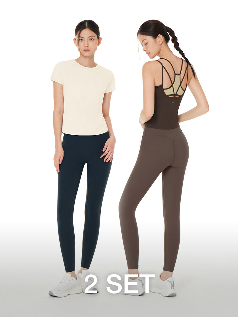 [2 SET] Airywin Signature 7/8 Leggings