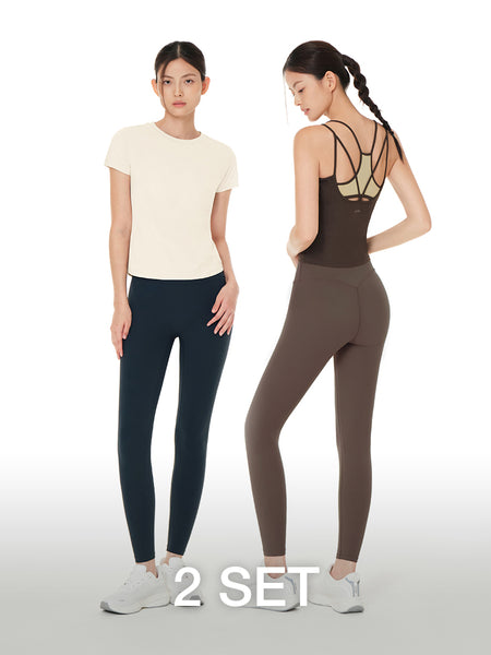 [2 SET] Airywin Signature 7/8 Leggings