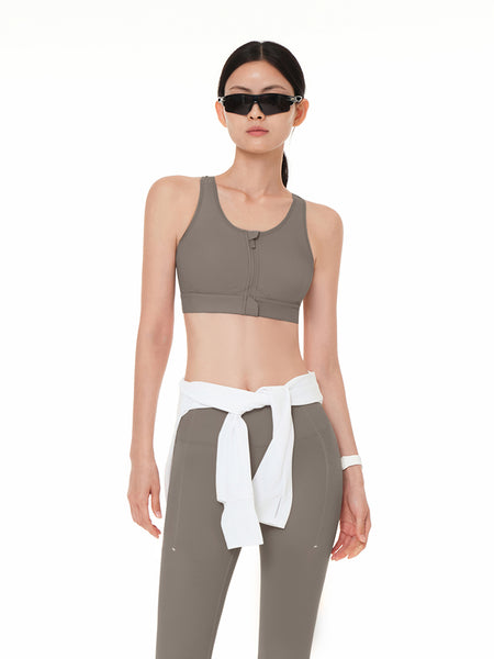 Running Front-Zip Bra