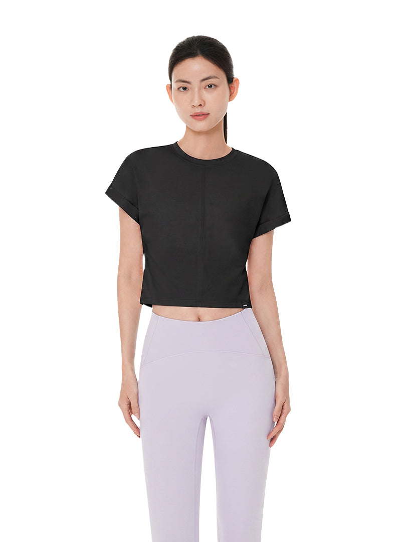 Cotton Roll-Up Short Sleeve Cover-Up