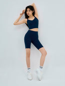 Airywin Pinstripe Biker Shorts with Pockets