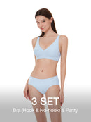 [3 SET] All-Day Fit Bra (Hook & No-hook) & Panty