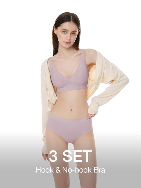 [3 SET] All-Day Fit Bra (Hook & No-hook)