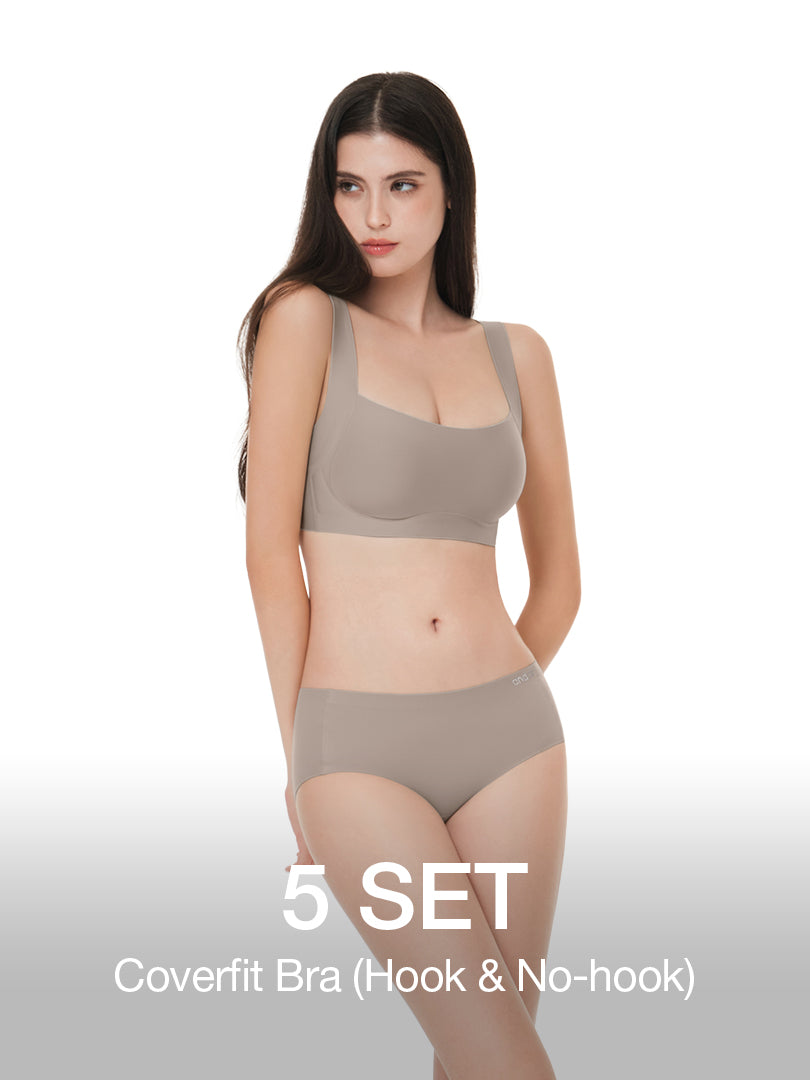 [5 SET] Coverfit Bra (Molded Cup, Hook & Eye)
