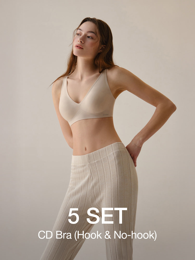 [5 SET] All-Day Fit C–D Cup Bra (Hook & No-hook)