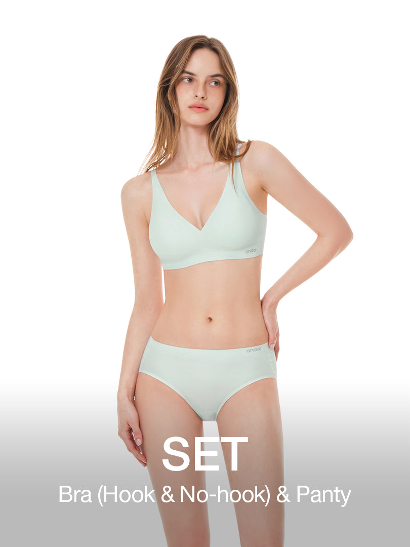 [SET] NEW All-Day Fit Cooling Bra (Hook & No - Hook) & Panty