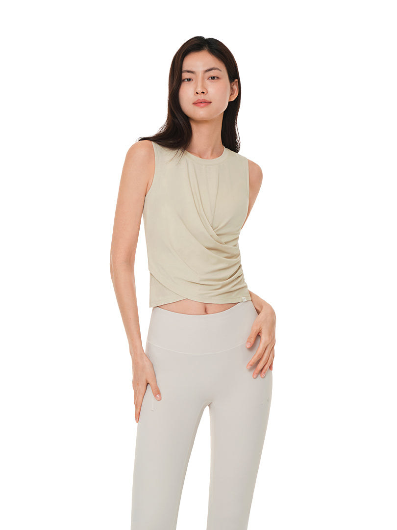 soft modal Cross Wrap Tank Top