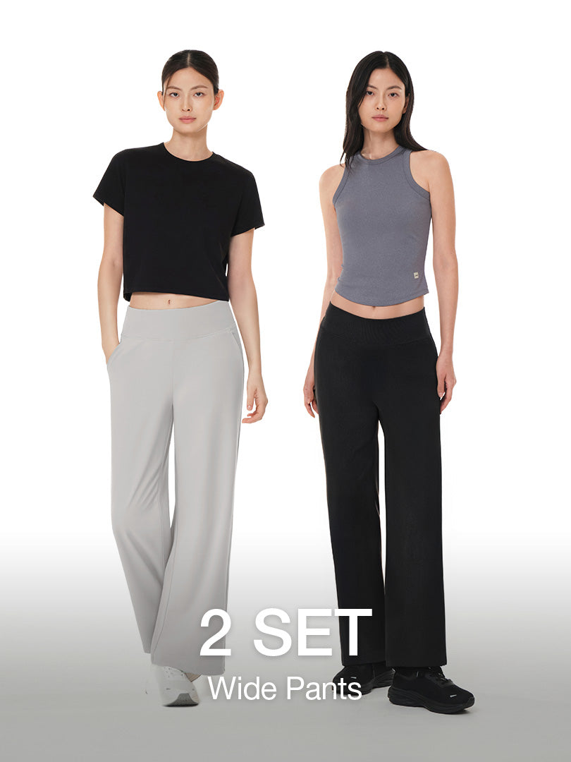 [2 SET] Airywin Wide Pants