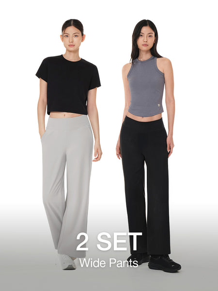 [2 SET] Airywin Wide Pants